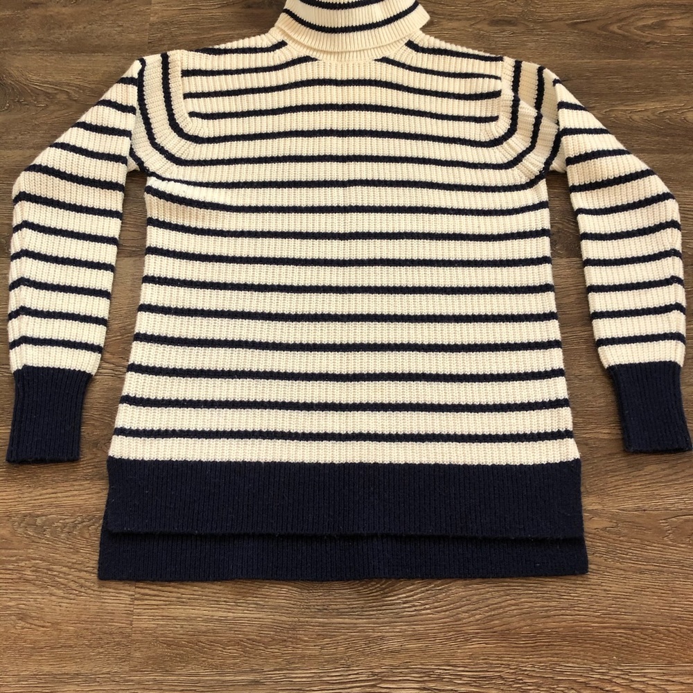 J. Crew Striped Turtleneck Sweater